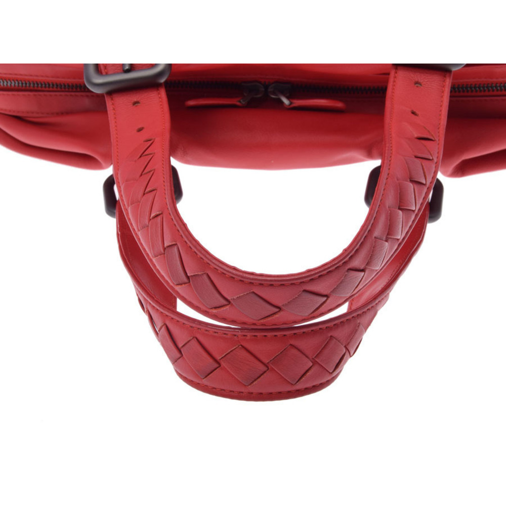 Bottega Veneta Boston Bag Red Lambskin - Picture 3 of 11